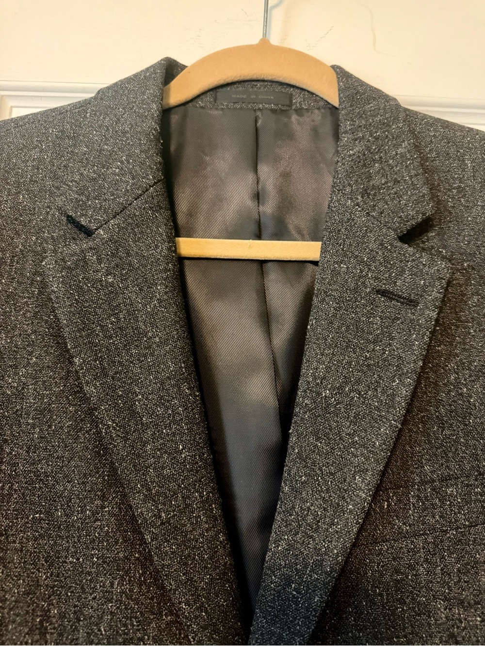 Andrew Fezza blazer black with white tweed